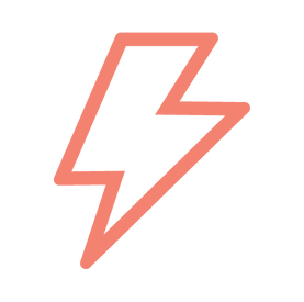 enhanced energy icon shaped like a lightening bolt